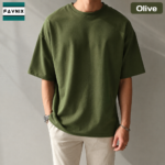 Drop Shoulder T-Shirt- Olive