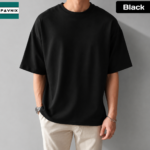 Drop Shoulder T-Shirt- Black