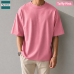 Drop Shoulder T-Shirt- Taffy Pink