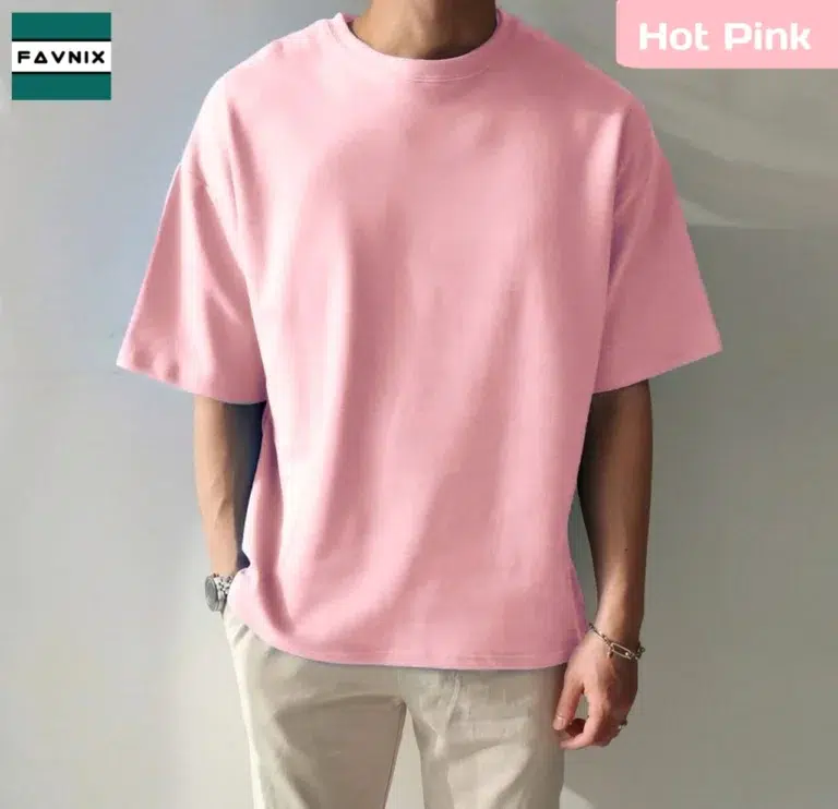 Drop Shoulder T-Shirt- Baby Pink