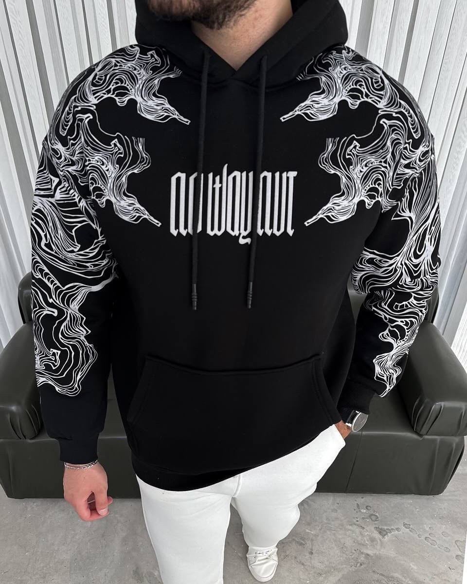 img_0695-2 Skull ShadowWave Hoodie – Black - Image 1